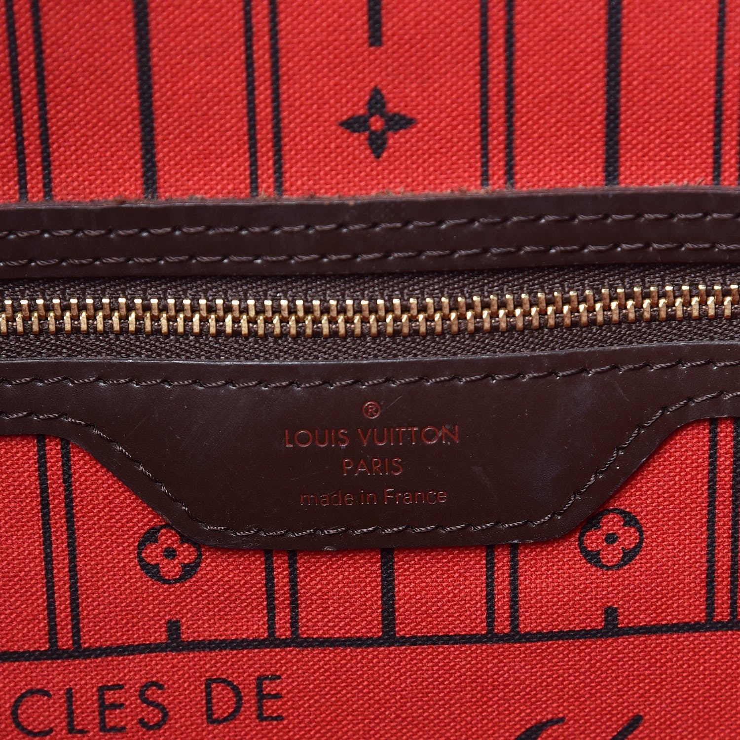 Louis Vuitton Damier Ebene Neverfull MM 6 of 9