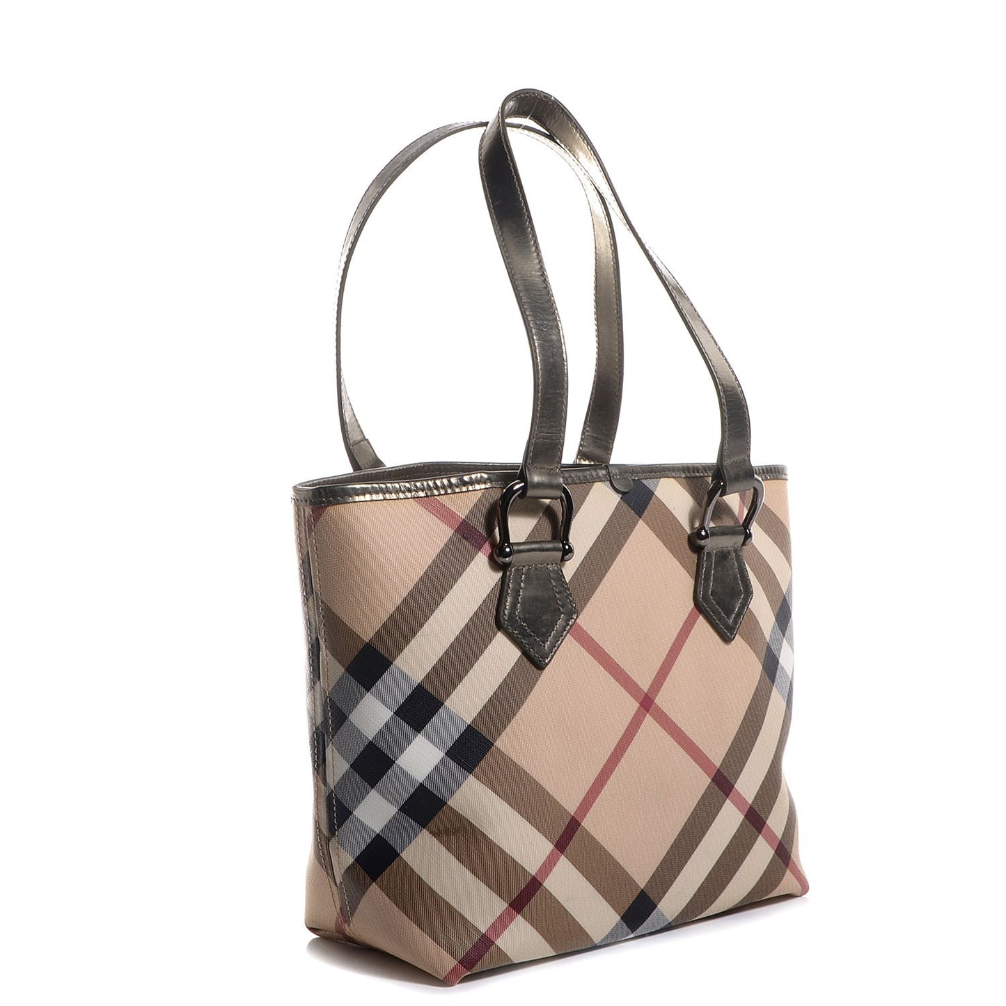 Supernova Check Small Stanton Tote Metallic