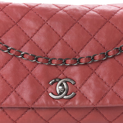 Chanel Calfskin Stitch It Accordion Flap Red 10 of 11