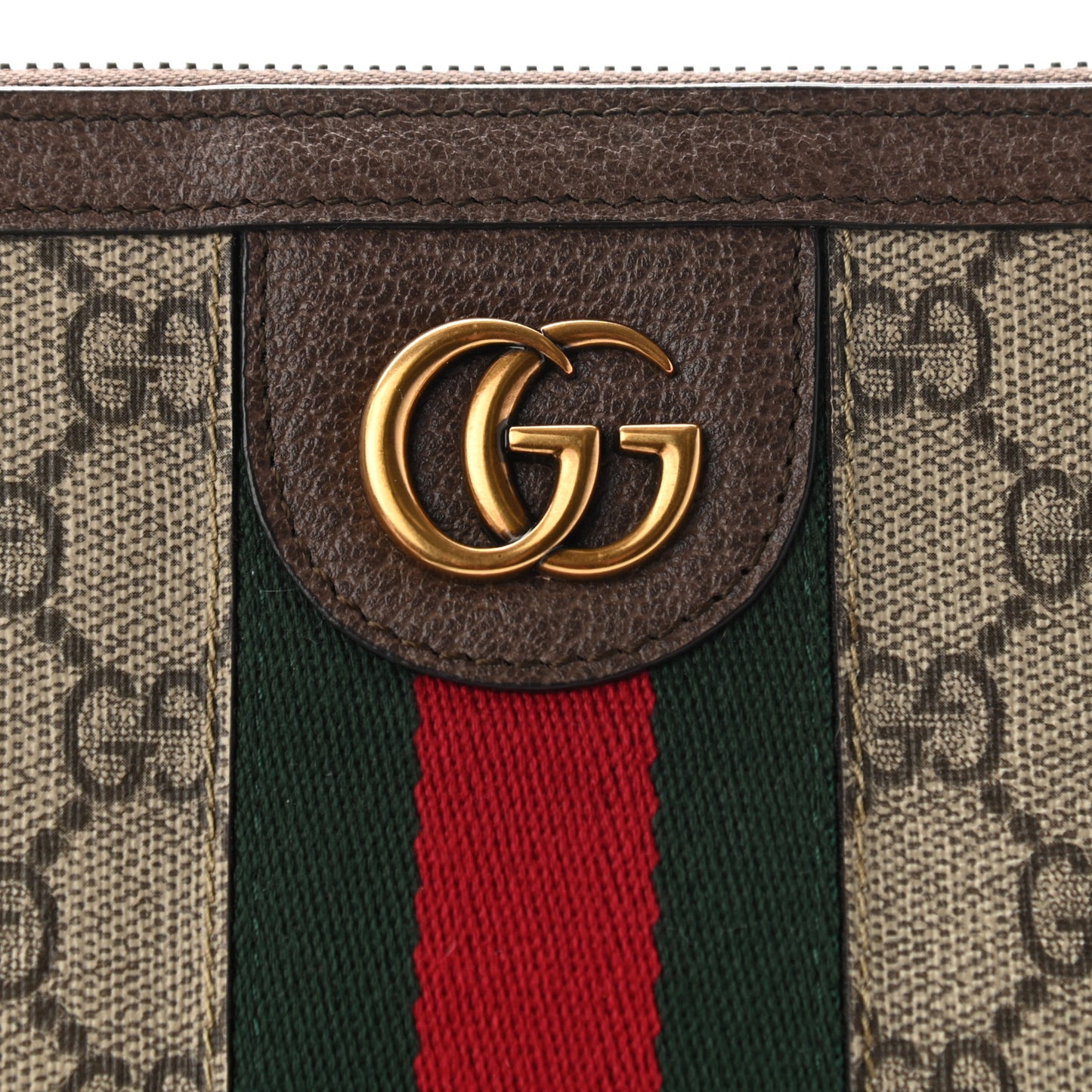 X DISNEY GG Supreme Monogram Web Three Little Pigs Ophidia Documents Holder Beige New Acero