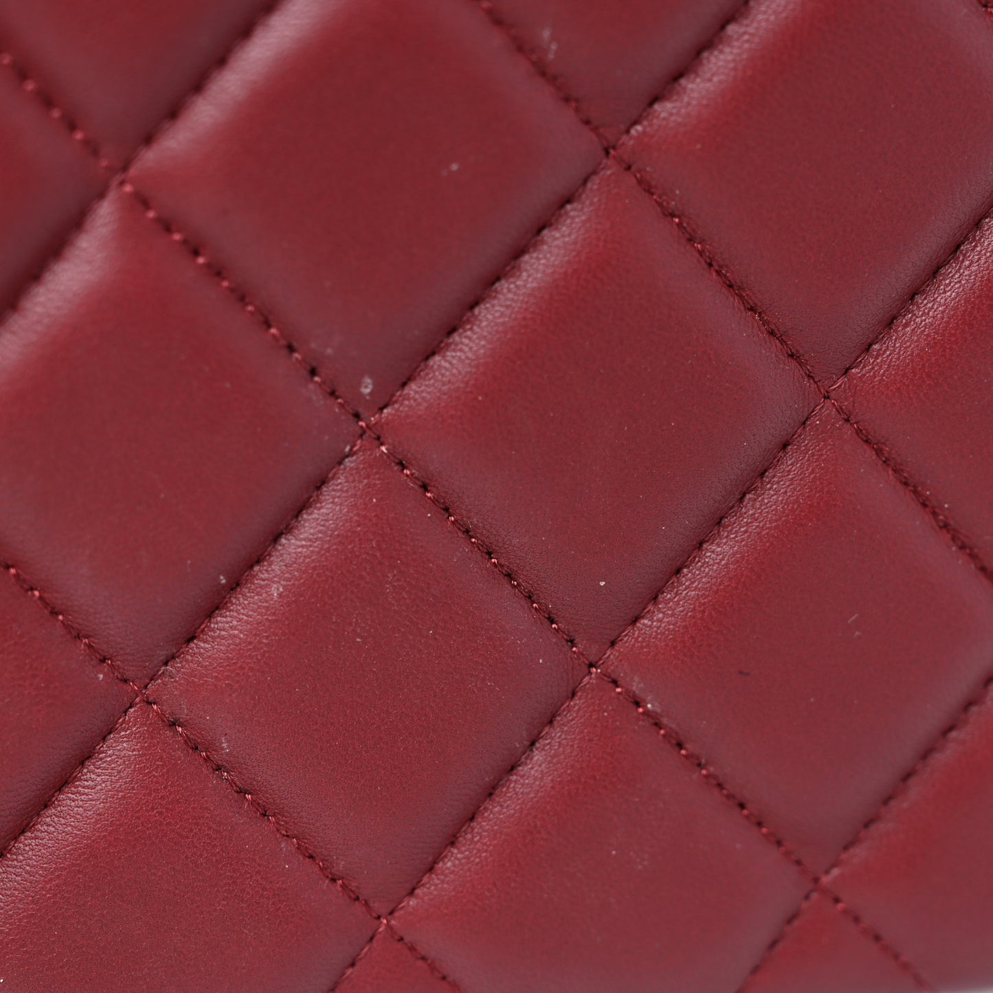 Lambskin Quilted Jumbo Double Flap Burgundy