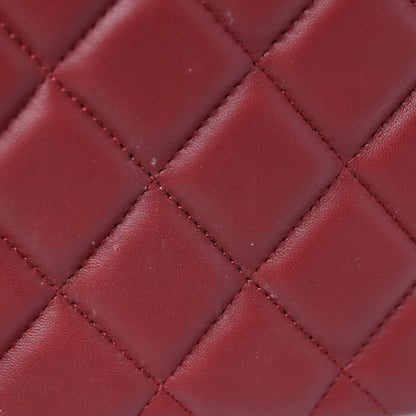 Chanel Lambskin Quilted Jumbo Double Flap Burgundy 12 of 16