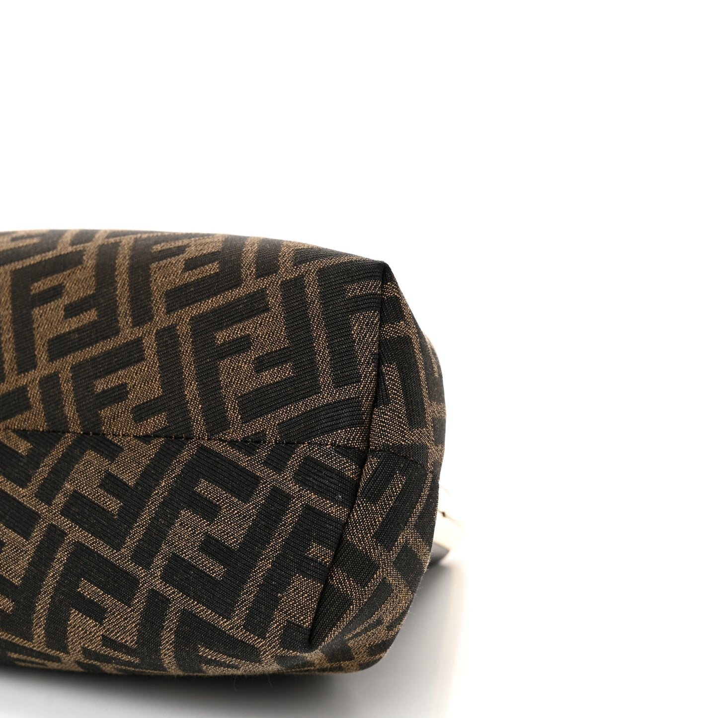 Shiny Nappa Fabric Jacquard FF 1974 Midi Fendi Tobacco Moro Ebano