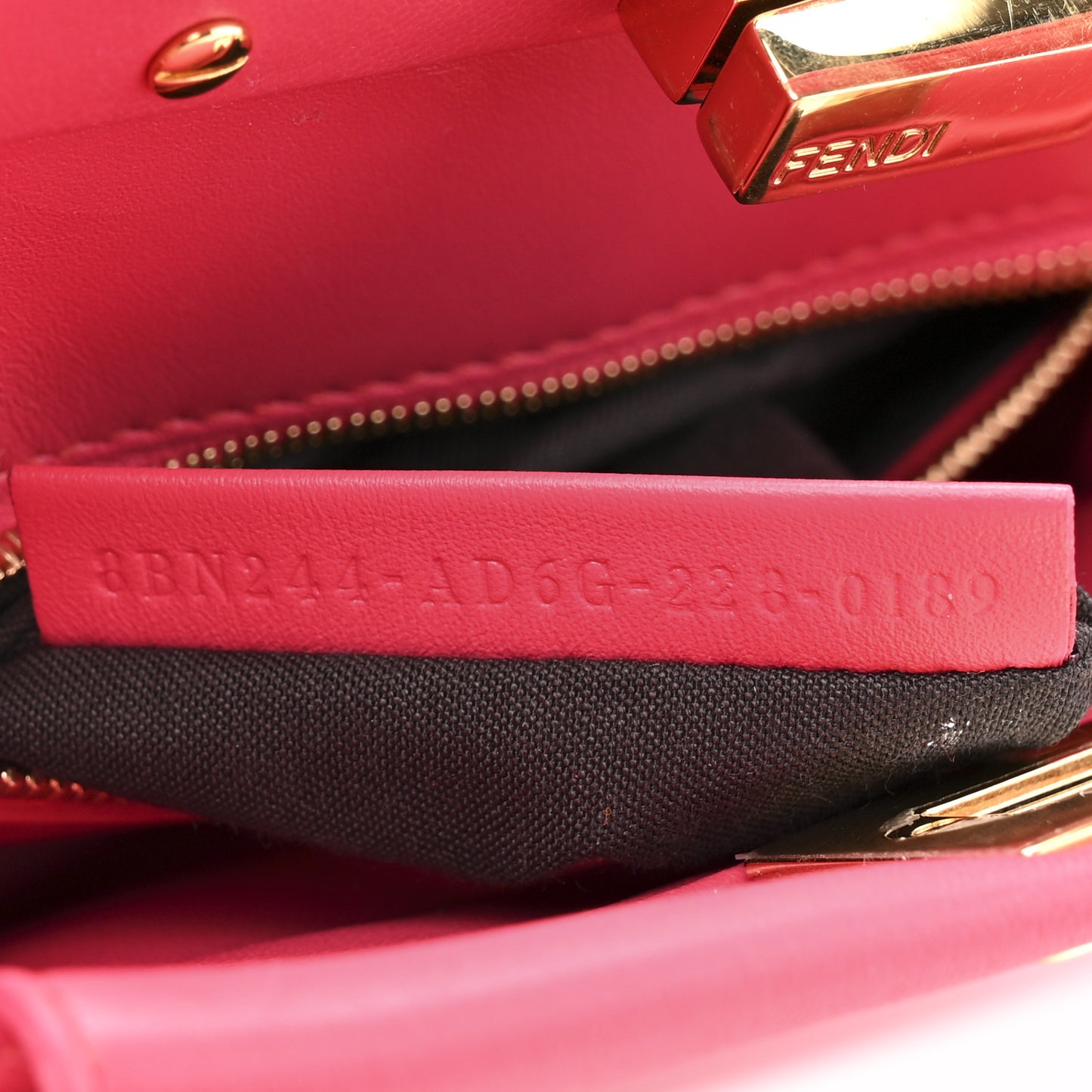 Nappa Stacked Bar Mini Peekaboo Iconic Satchel Lampone