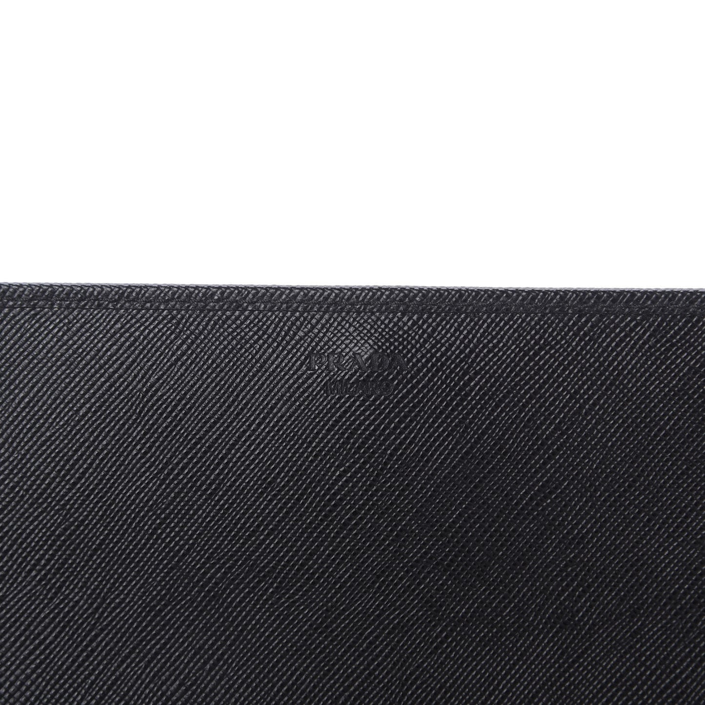 Saffiano Metal Oro Chain Wallet Black