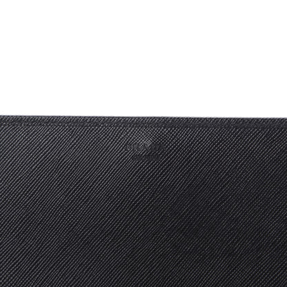 Prada Saffiano Metal Oro Chain Wallet Black 8 of 10