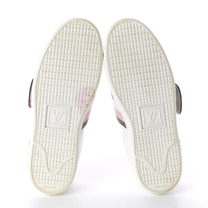 Louis Vuitton Calfskin Monogram Striped Frontrow Sneakers 39 White 5 of 8