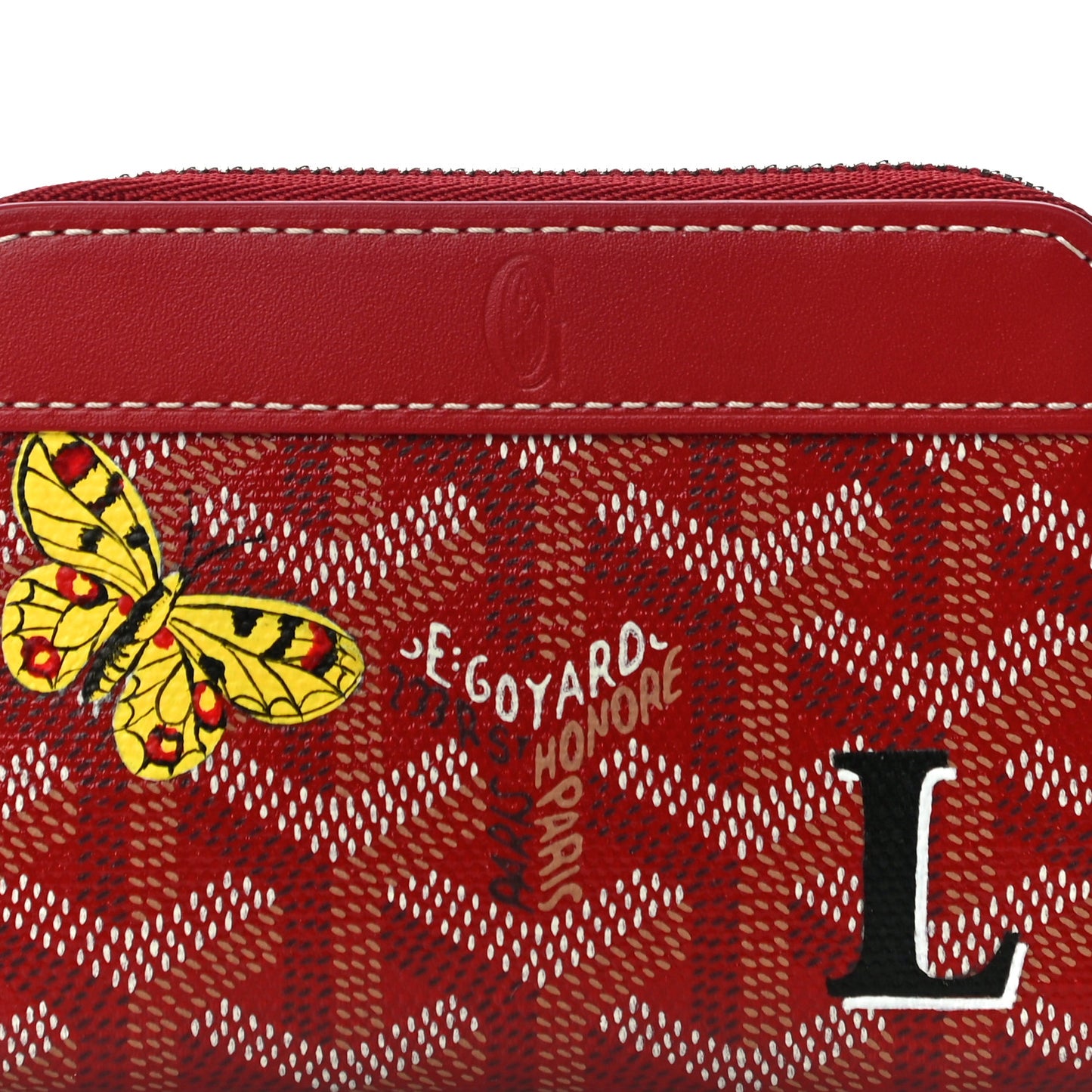 Goyardine Matignon Porte Monnaei Wallet Red