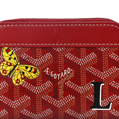 Goyard Goyardine Matignon Porte Monnaei Wallet Red 7 of 10