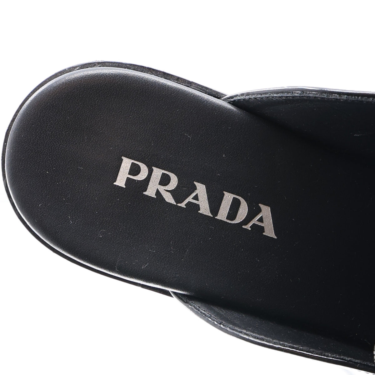 City Calfskin Metal Triangle Logo 20mm Flat Mules 41 Black