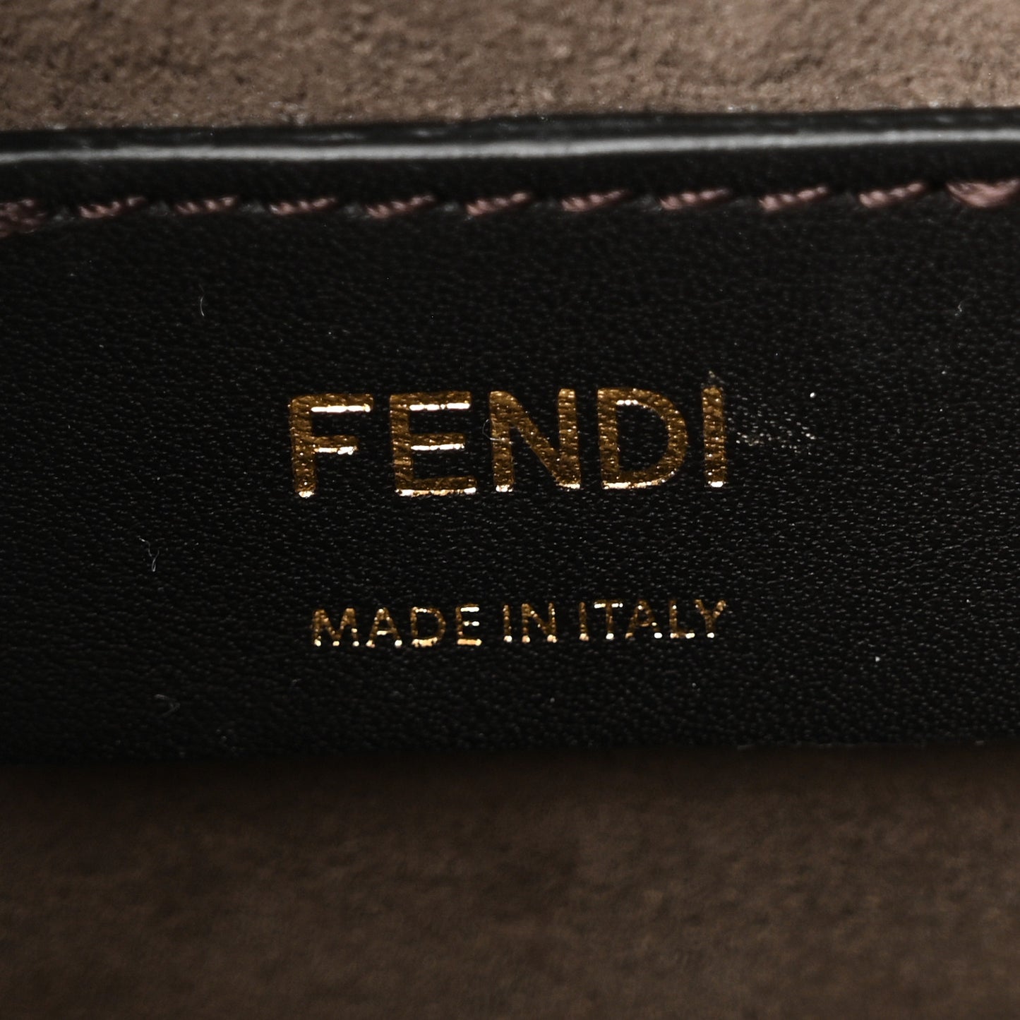 Vitello Liberty F is Fendi Bi-Color FF 1974 Embossed Mini Mon Tresor Bucket Bag Maya Black