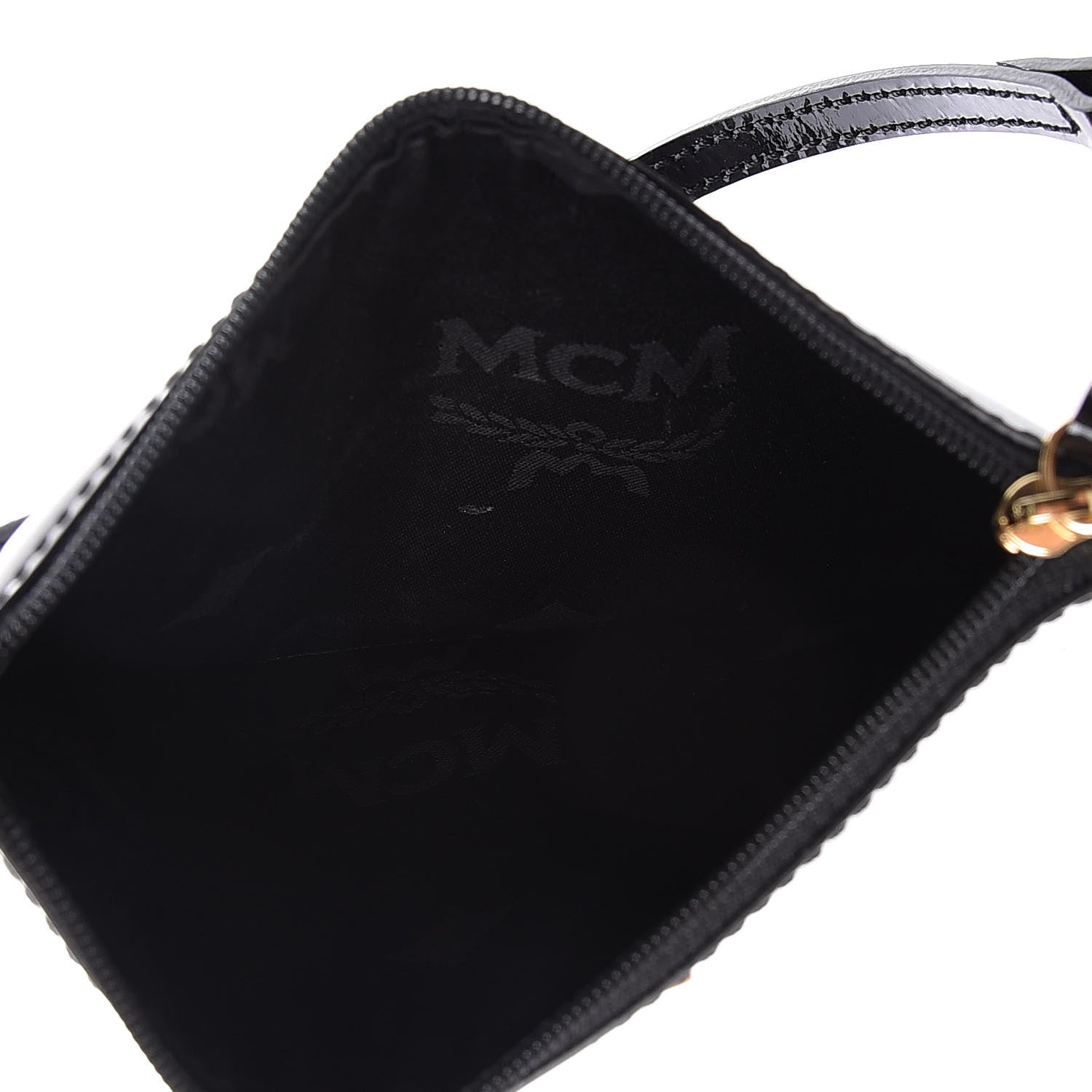 MCM Patent Ivana Zip Pouch Black 5 of 6