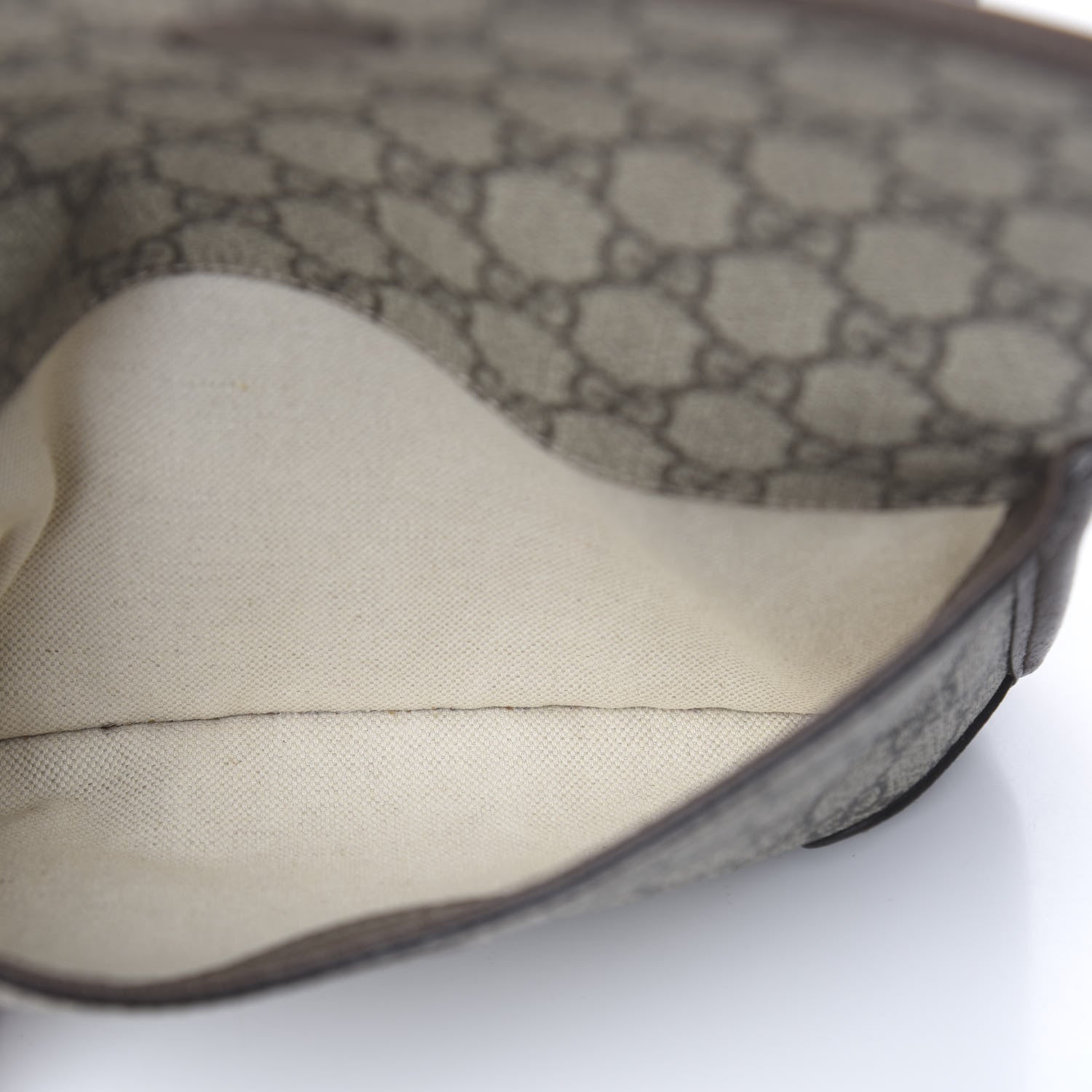 Gucci GG Supreme Monogram Web Small Neo Vintage Double Flap Messenger Bag Beige New Acero 8 of 12
