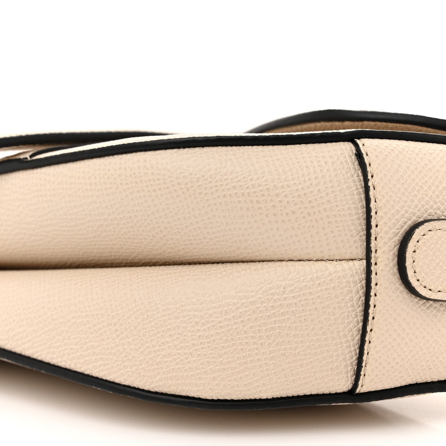 Grained Calfskin Saddle Bag With Strap Hazelnut