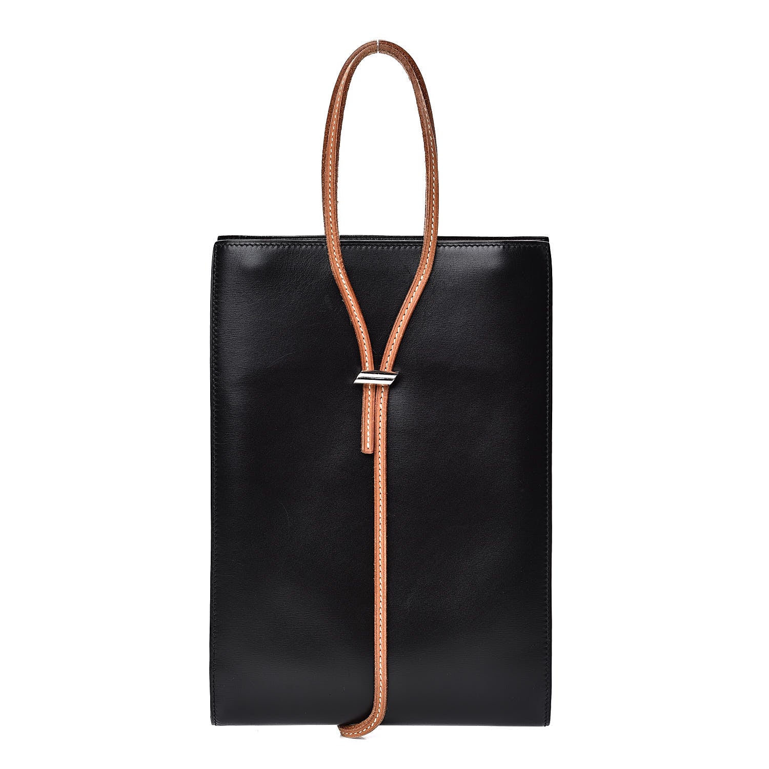 Hermes Box Tote Black Orange 1 of 12
