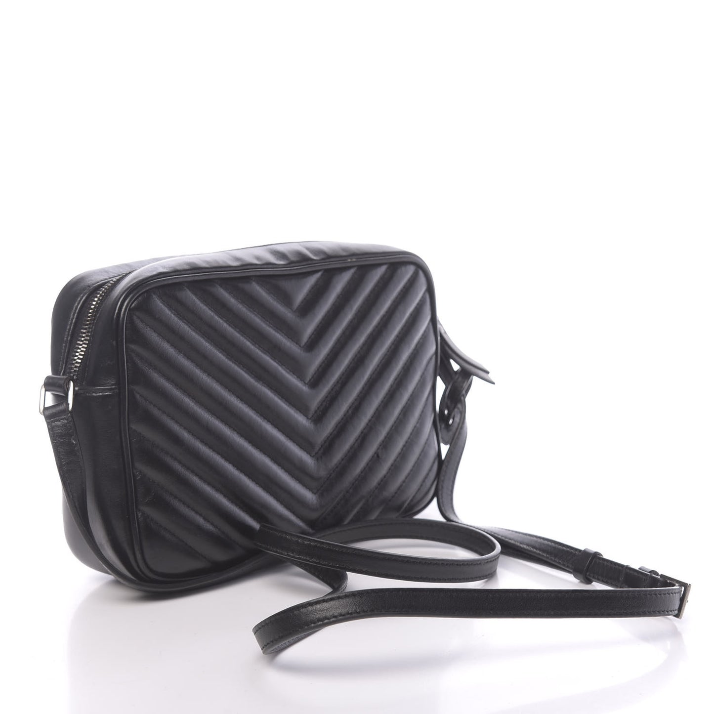 Calfskin Matelasse Monogram Lou Camera Bag Black