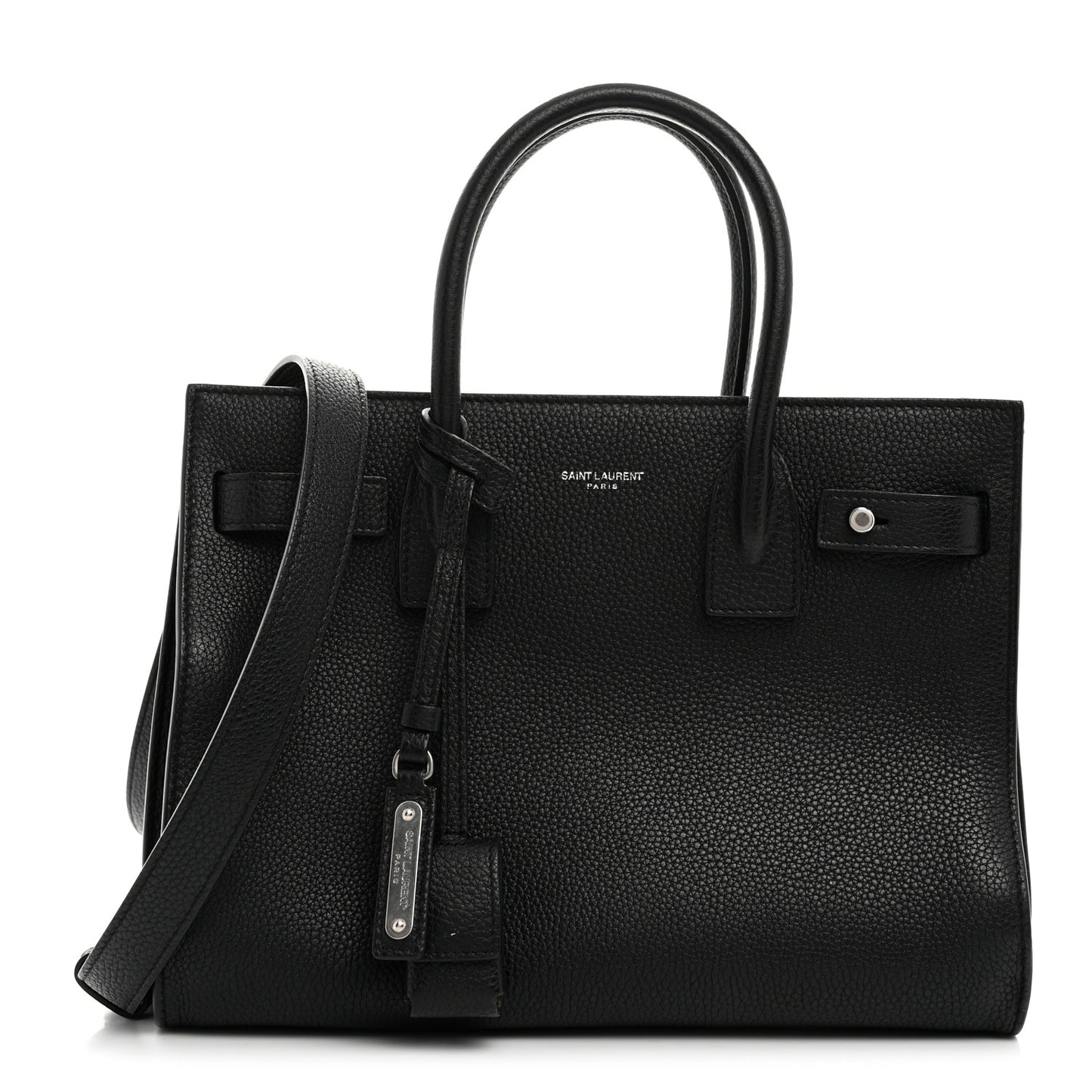 Grained Calfskin Baby Sac De Jour Souple Black