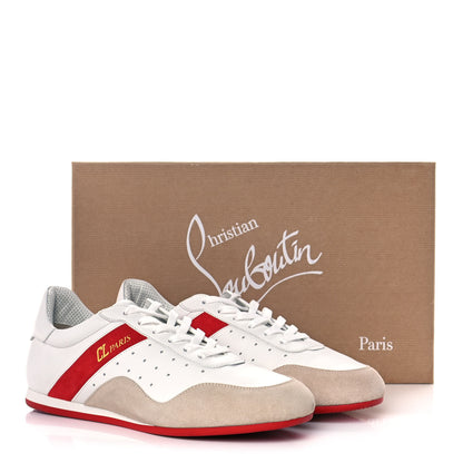 Christian Louboutin Calfskin Suede My K Low Donna Flat Sneakers 40 Bianco 10 of 10