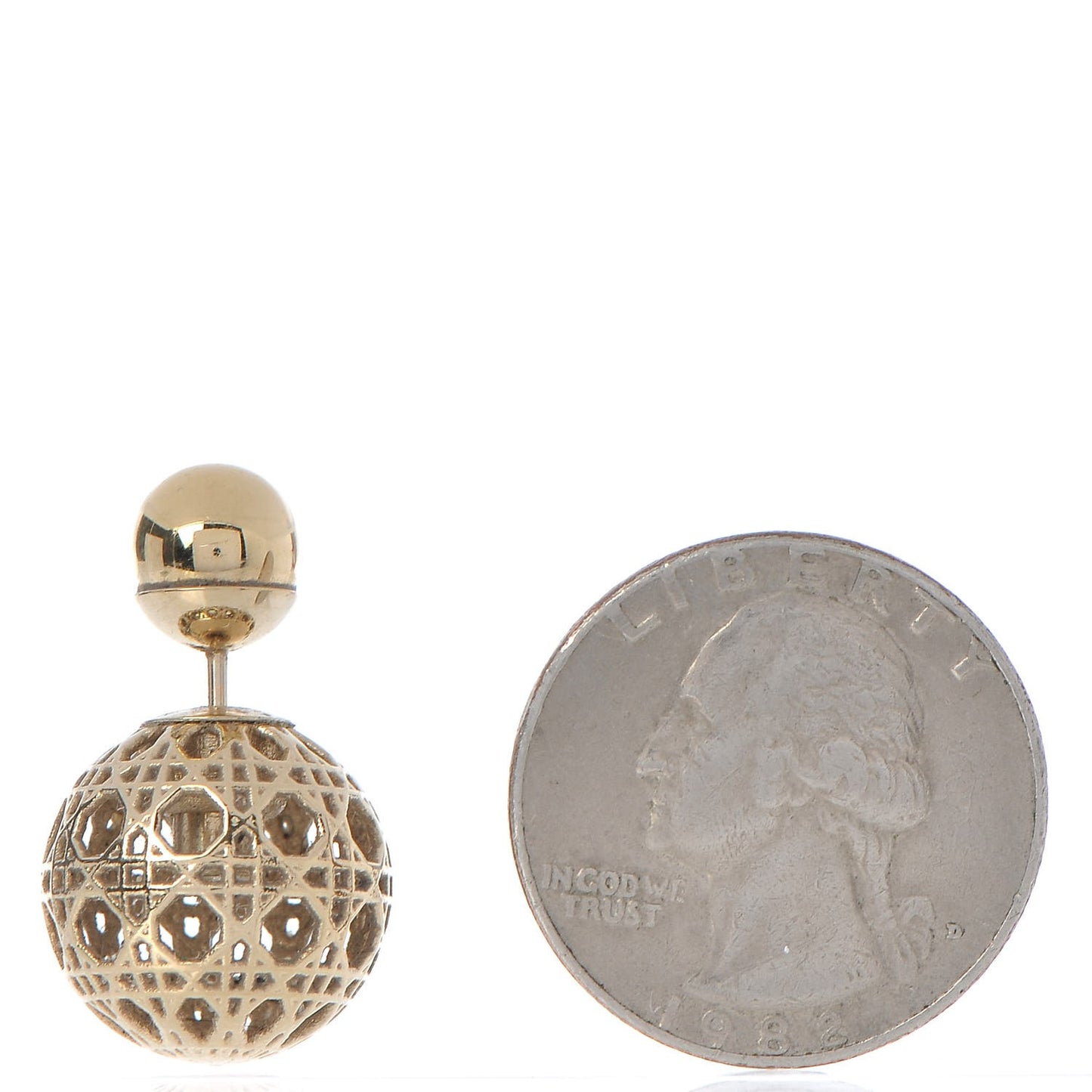 Cannage Mise En Dior Tribal Earrings Gold
