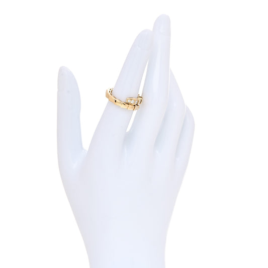 18K Yellow Gold Diamond Serpenti Viper Single Spiral Ring 51 5.75 53 6.5