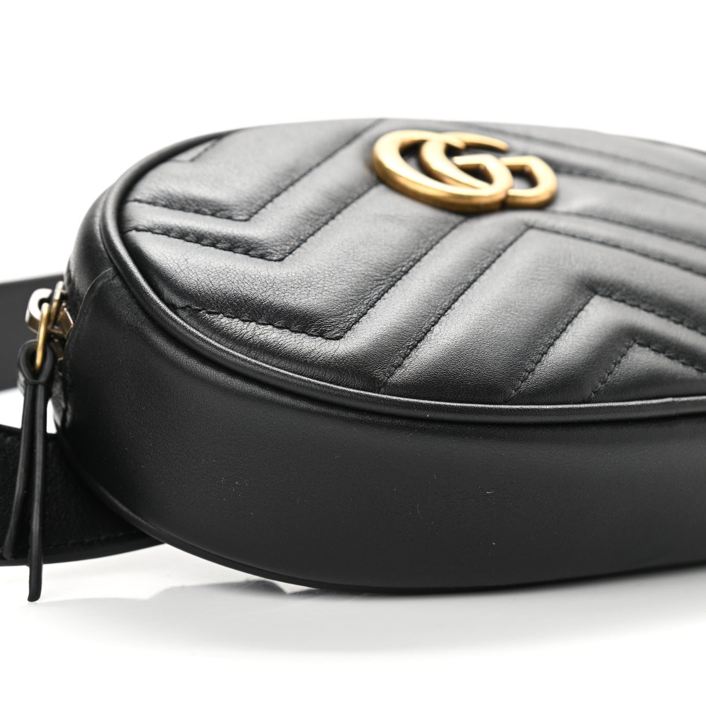 Calfskin Matelasse GG Marmont Belt Bag 85 34 Black