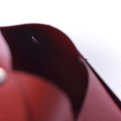 Hermes Epsom Calvi Card Case Rouge Garance 5 of 9