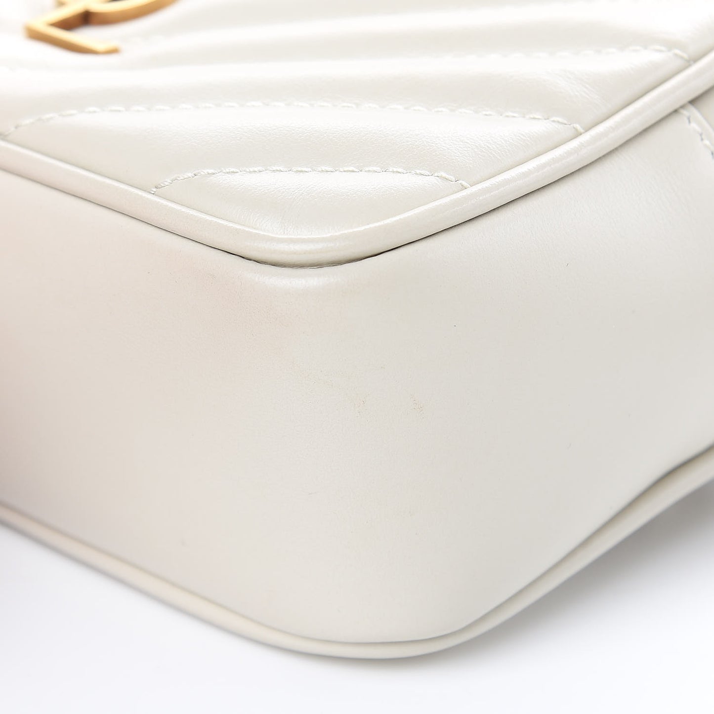 Calfskin Matelasse Monogram Lou Belt Bag Ivory