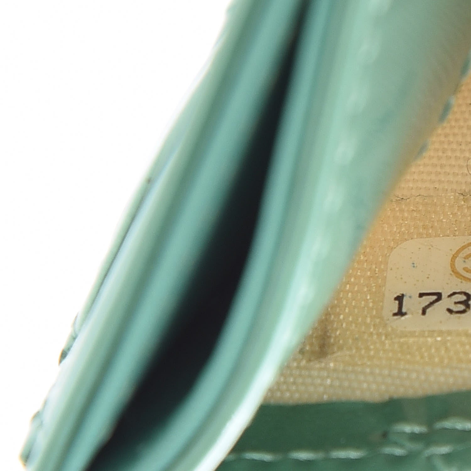 Chanel Patent Quilted Card Holder Green 8 of 9