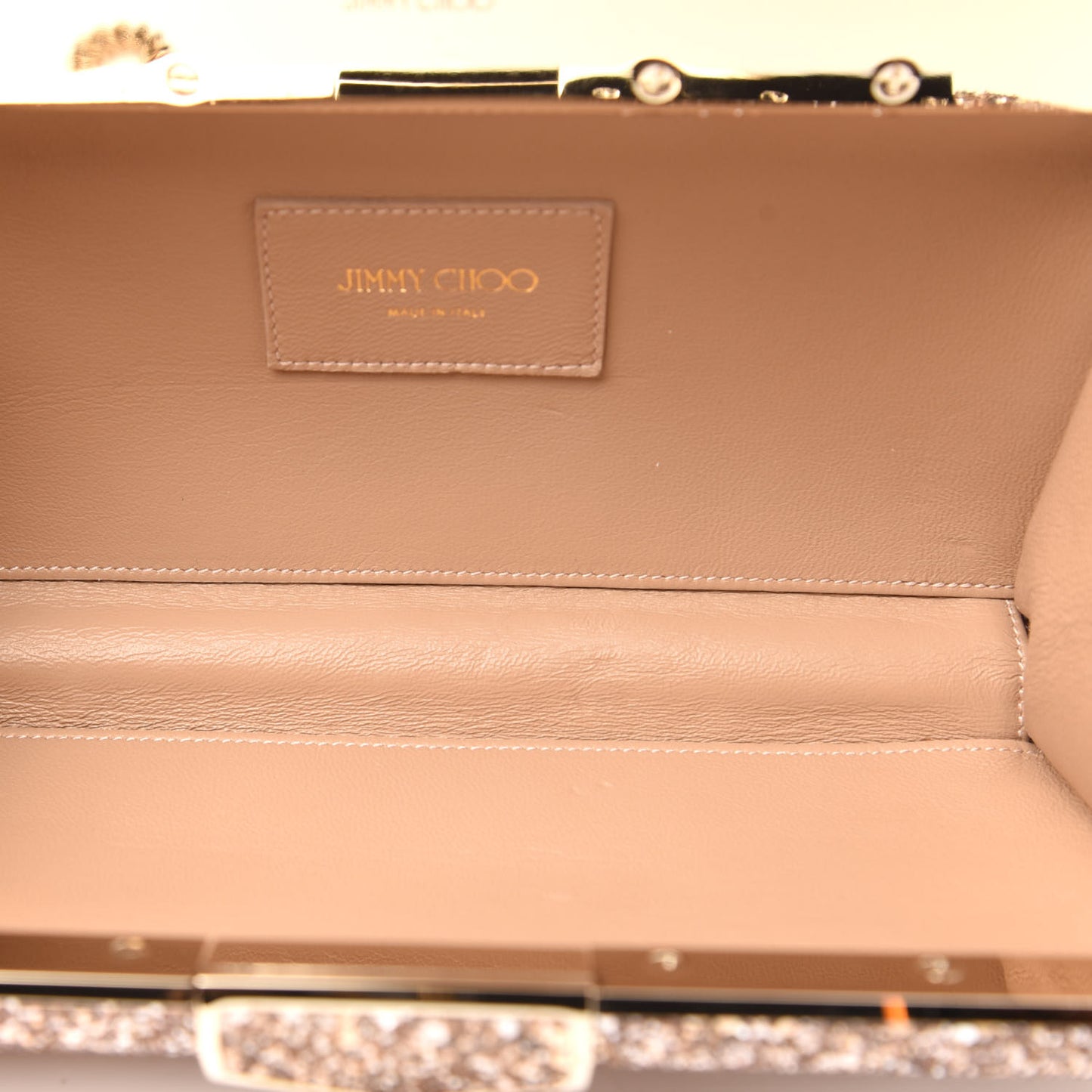 Coarse Glitter Ellipse Clutch Ballet Pink