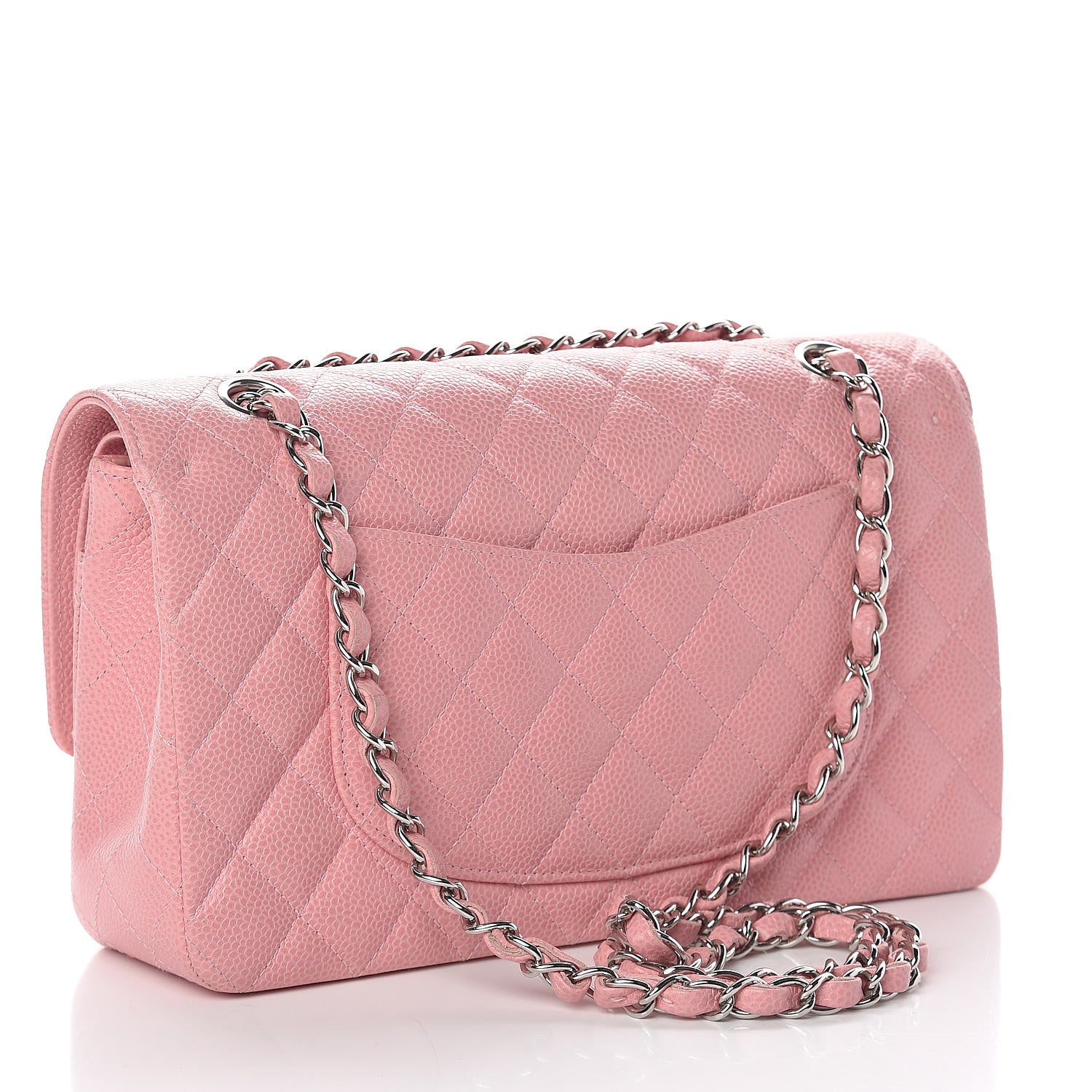 Chanel Caviar Quilted Medium Double Flap Pink 3 of 11