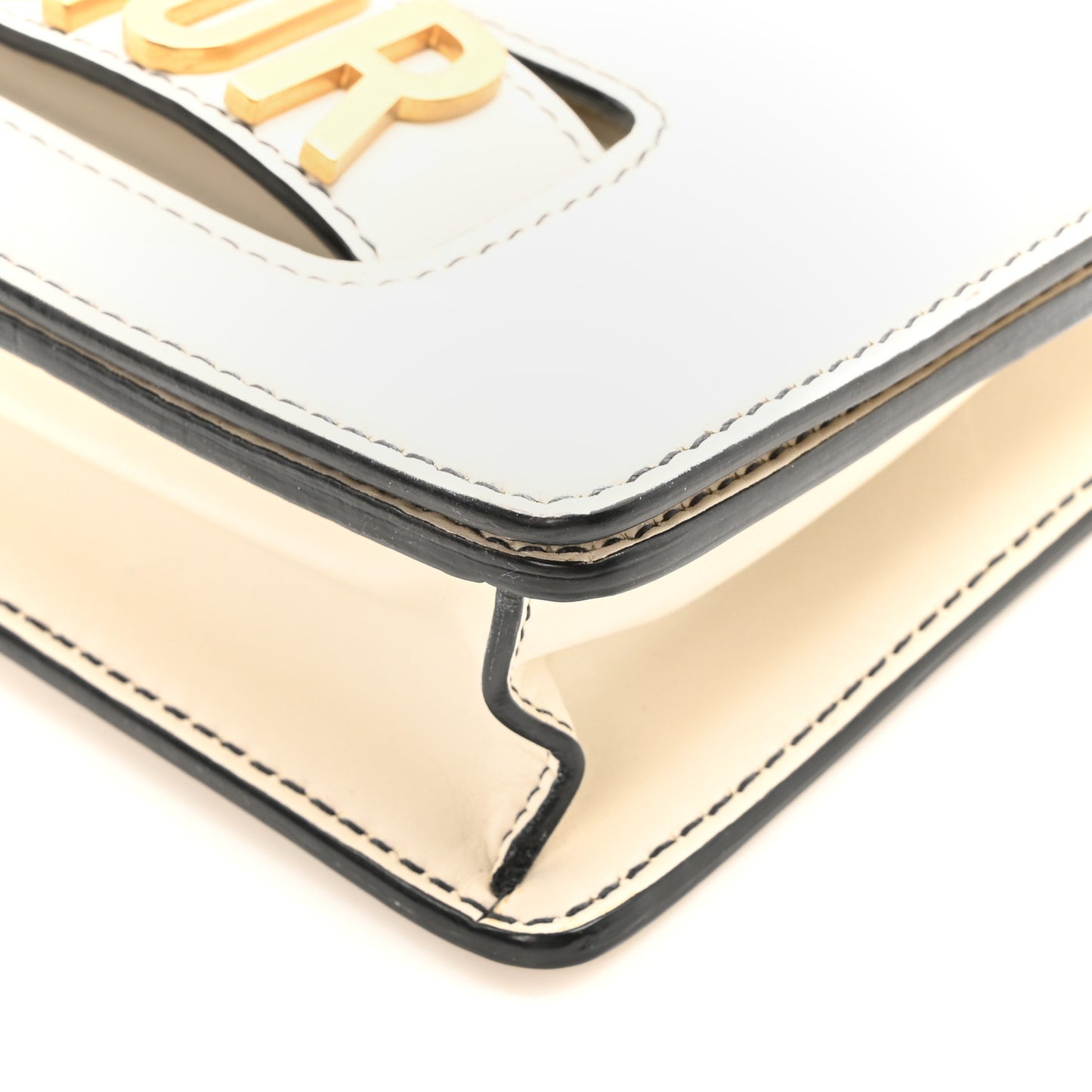 Calfskin J'Adior Chain Flap Bag Off White Off White