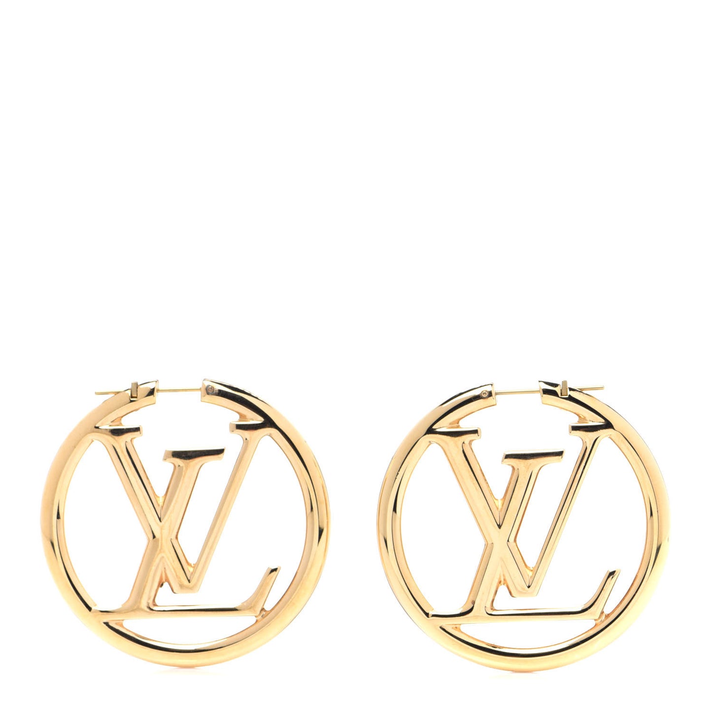 Metal Louise Hoop Earrings Gold
