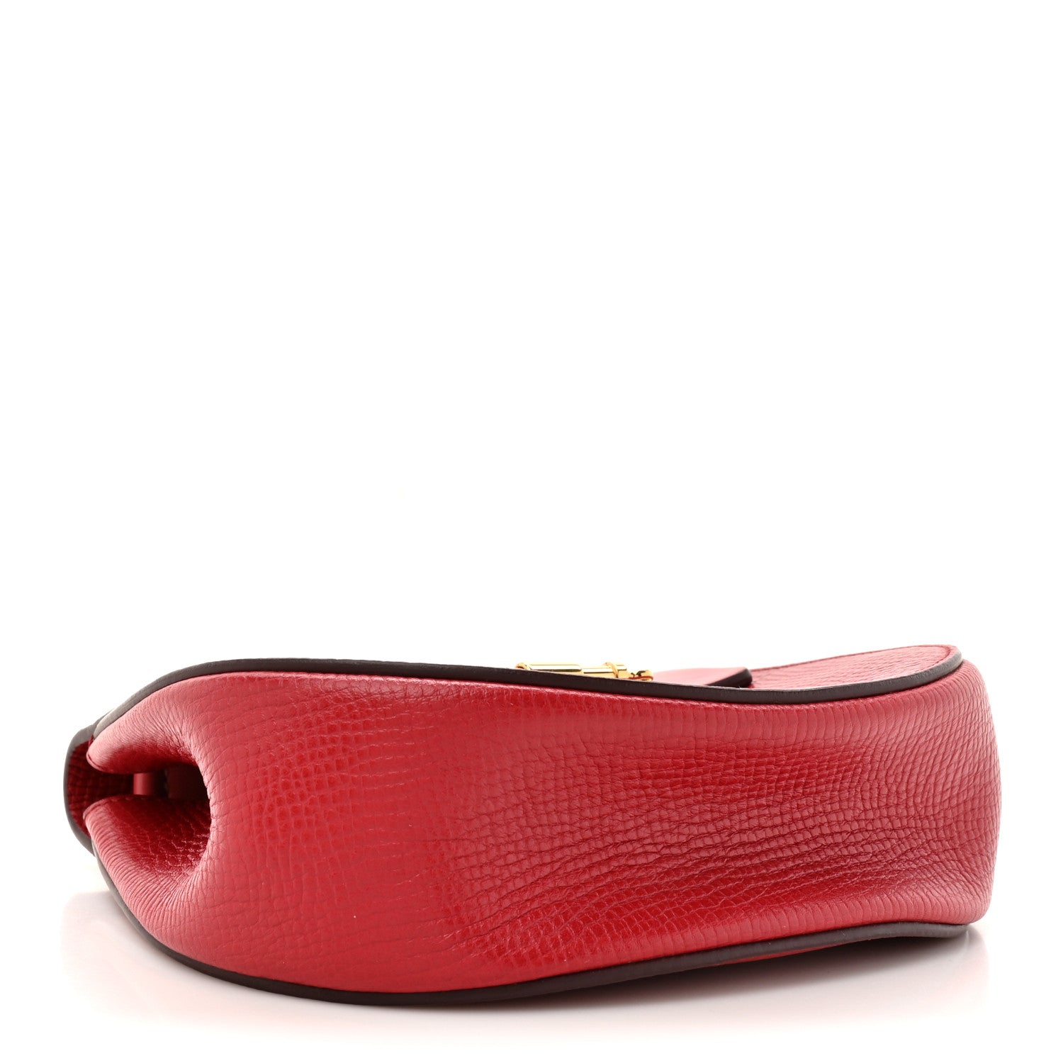 Chloe Grained Calfskin Lambskin Mini Bi-Color Drew Shoulder Bag Red 4 of 11
