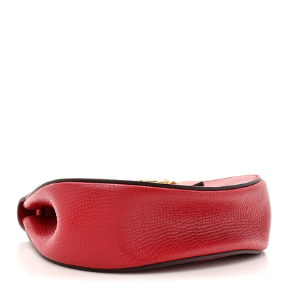 Chloe Grained Calfskin Lambskin Mini Bi-Color Drew Shoulder Bag Red 4 of 11