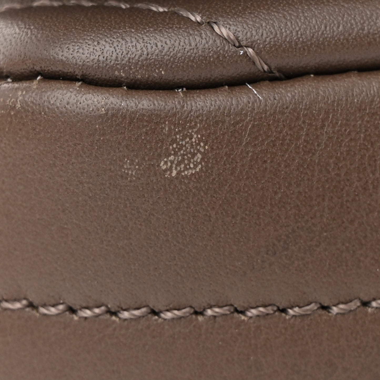Calfskin Chevron Quilted Mini Statement Flap Khaki
