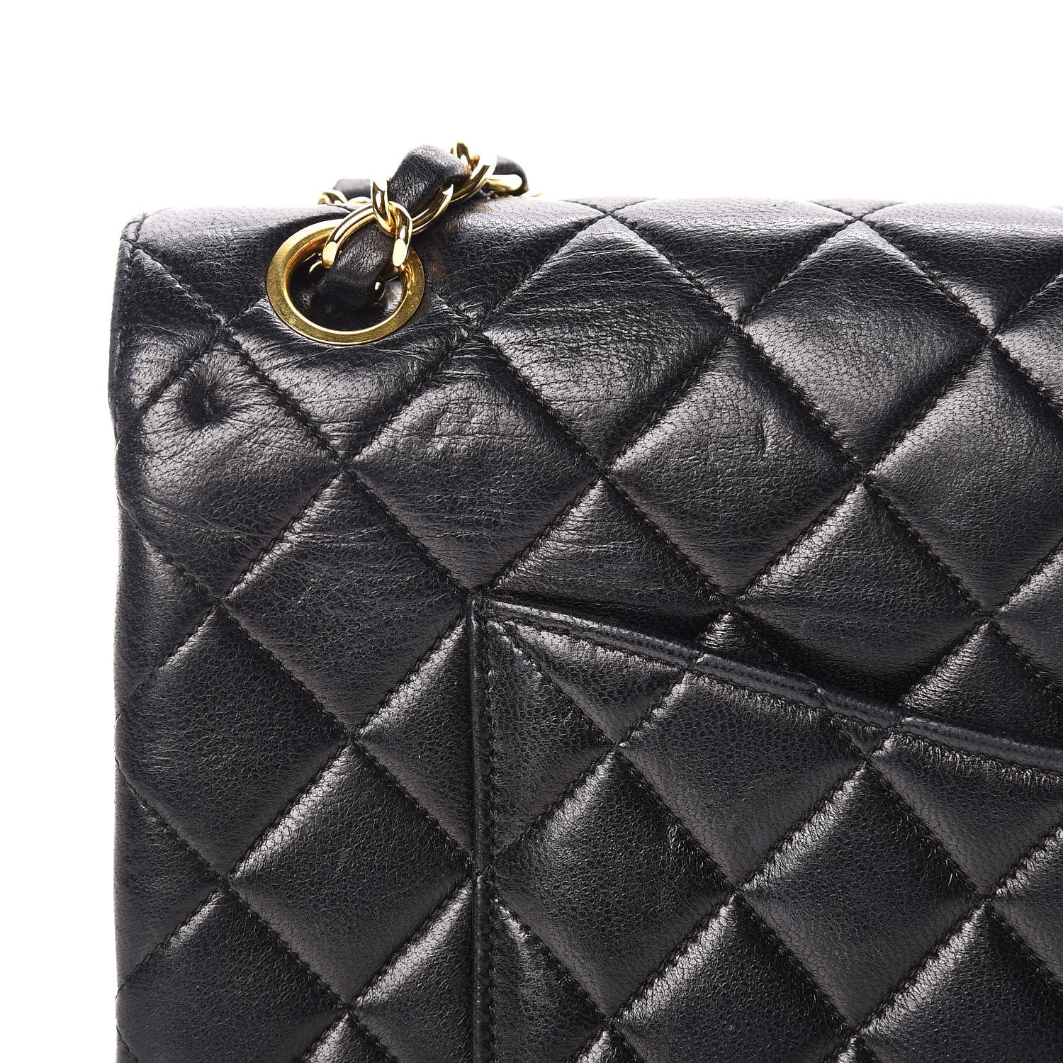 Chanel Lambskin Quilted Medium Double Flap Black 21 of 27