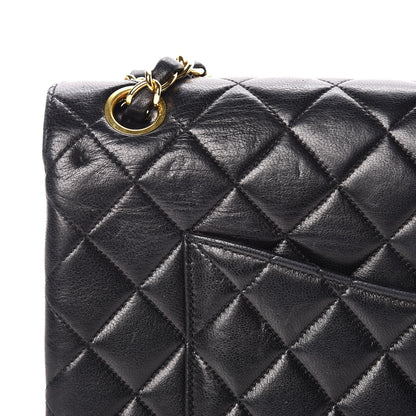 Chanel Lambskin Quilted Medium Double Flap Black 21 of 27