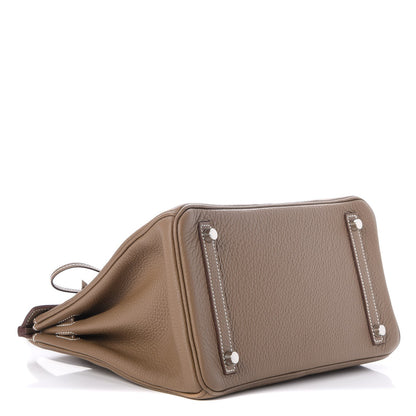 Hermes Taurillon Clemence Birkin 30 Etoupe 5 of 34
