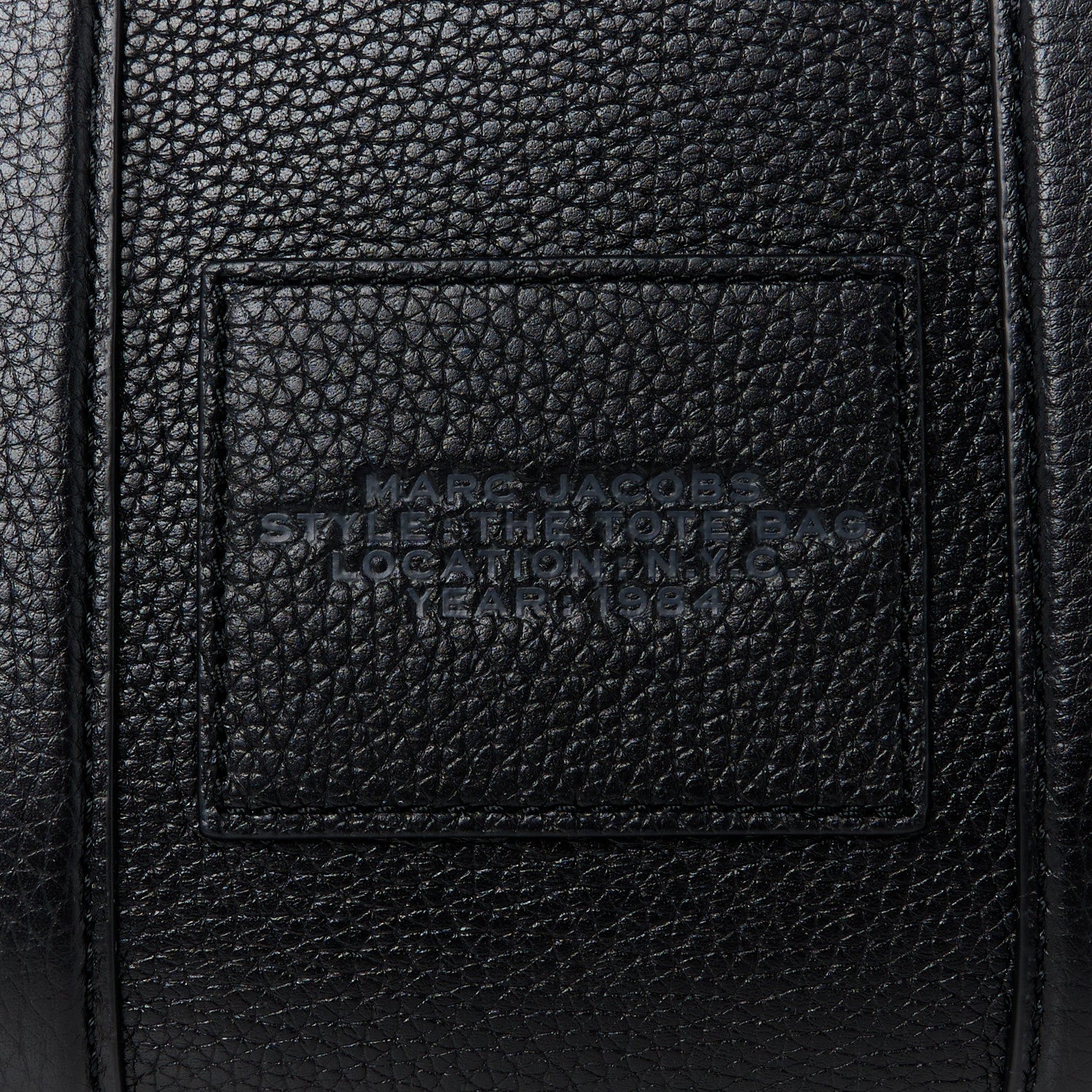 Marc Jacobs Grained Calfskin Small The Tote Bag Black 9 of 12