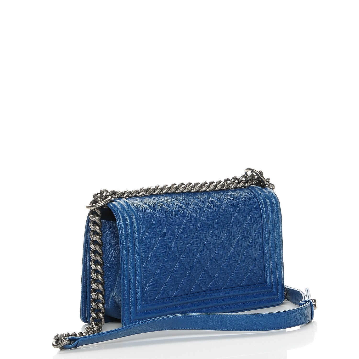 Chanel Caviar Quilted Medium Boy Flap Dark Blue 3 of 7