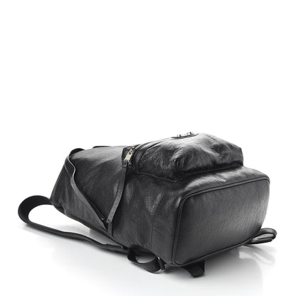 Balenciaga Agneau Classic Silver Hardware Backpack Black 3 of 9