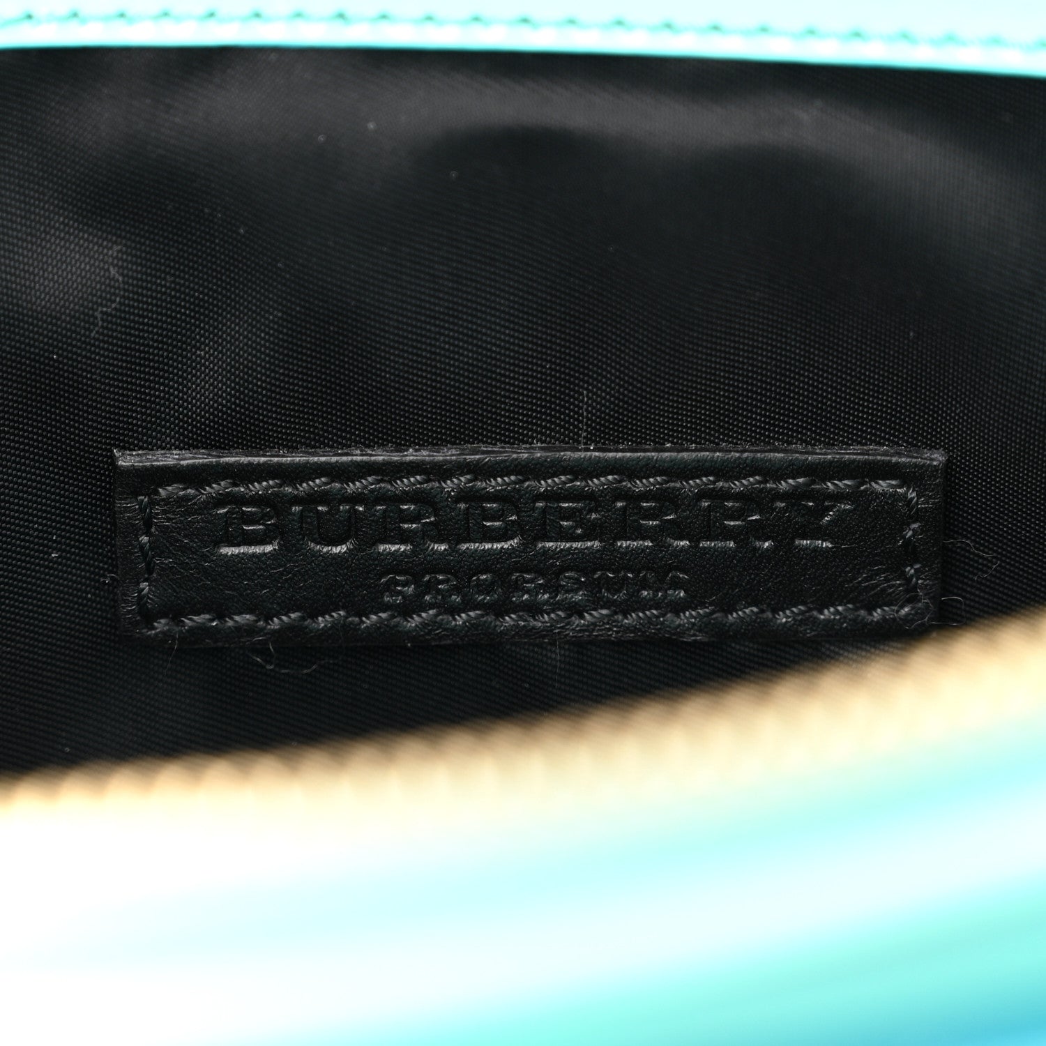 Burberry Patent Bridle Calfskin Parmoor Clutch Bag Turquoise 6 of 11