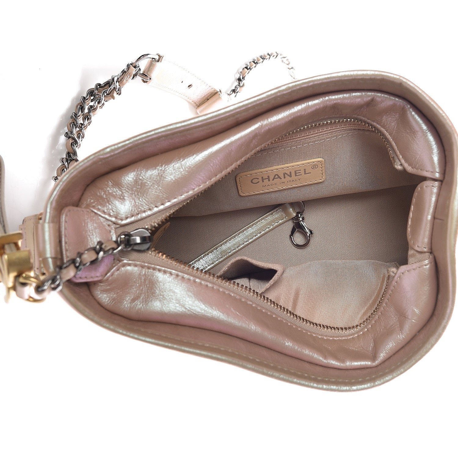 Chanel Iridescent Aged Calfskin Quilted Small Gabrielle Hobo Light Pink 7 of 12