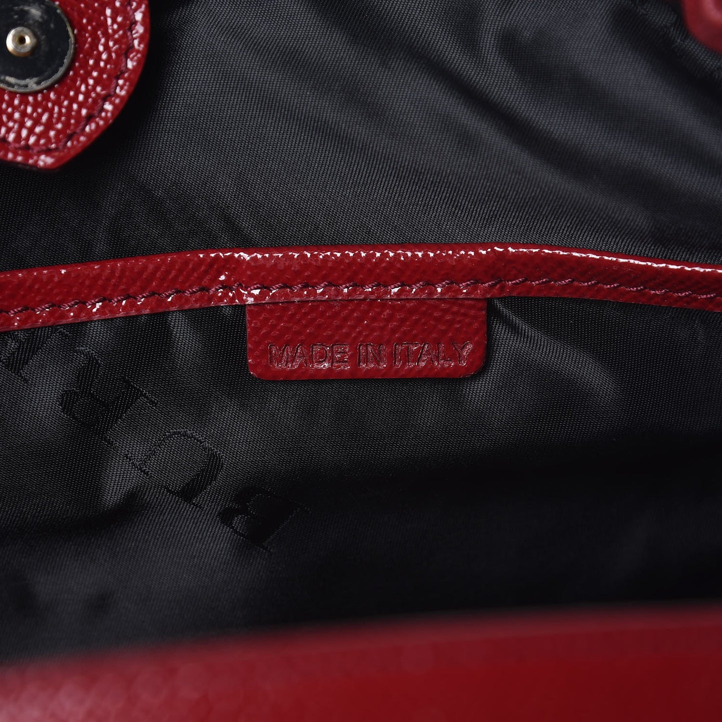 Patent Calfskin Medium Dinton Tote Alizarin Crimson