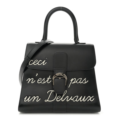 Delvaux Calfskin MM L'Humour Brillant Satchel Black 1 of 12