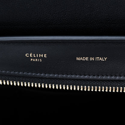 Celine Velluto Calfskin Suede Medium Tri-Color Trapeze Light Blue 8 of 9