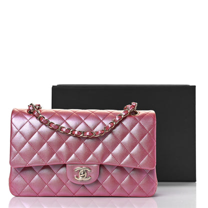 Chanel Iridescent Caviar Quilted Medium Double Flap Pink 9 of 9