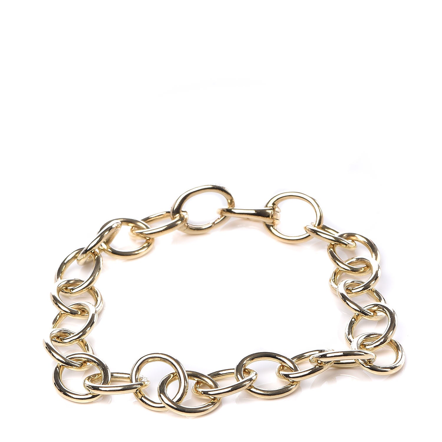 Tiffany 18K Yellow Gold Round Chain Link Bracelet 1 of 5