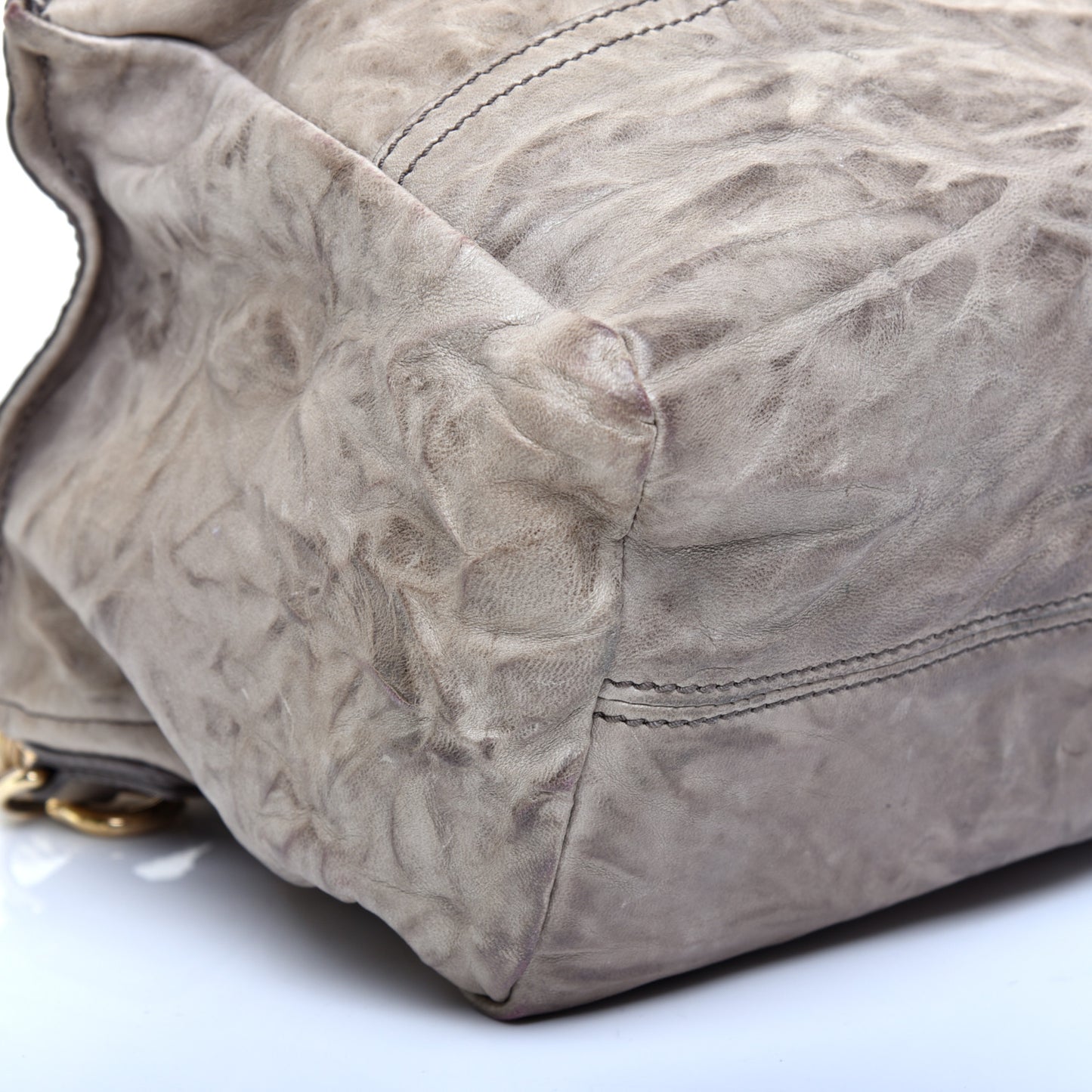 Tumbled Sheepskin Small Pandora Charcoal