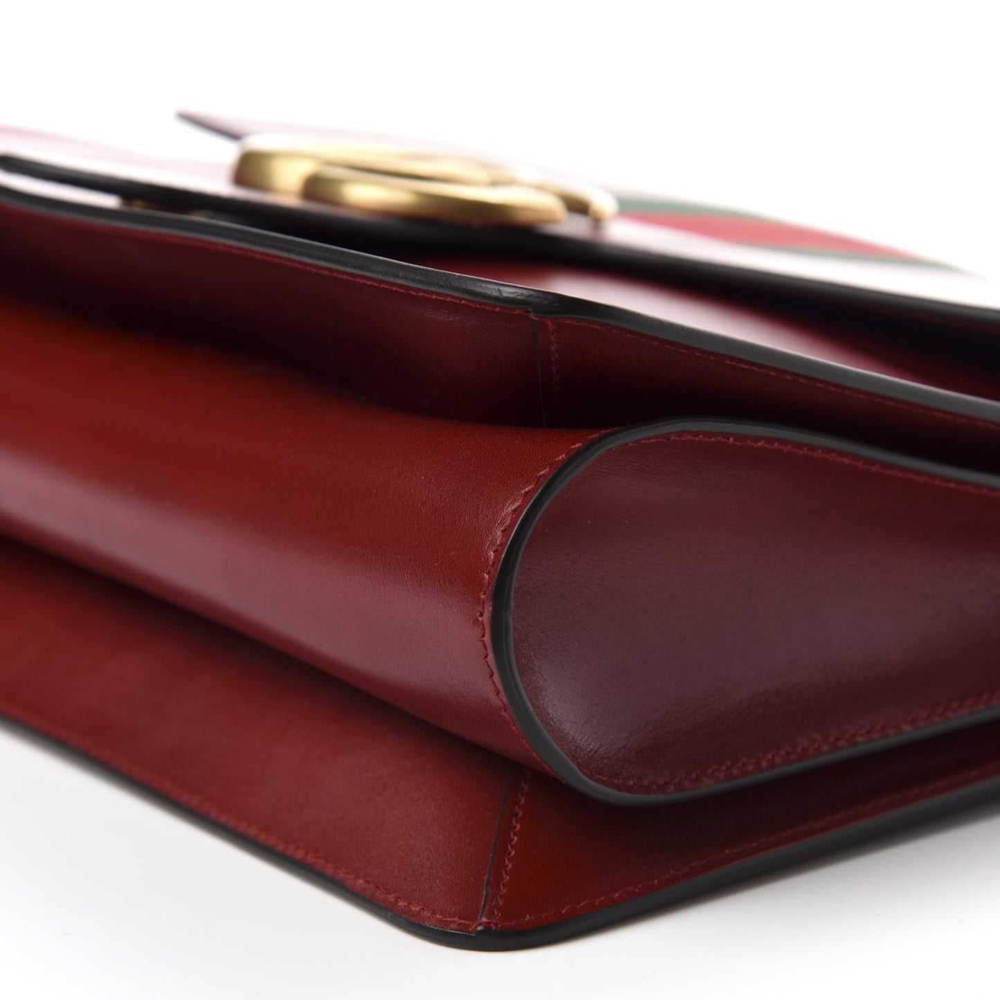 Tuscany Lux Calfskin Web GG Marmont Shoulder Bag Red